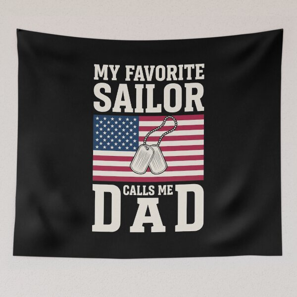 Item preview, My Favorite Sailor Calls Me Dad Navy Military Father American Patriot designed and sold by SofenArt.