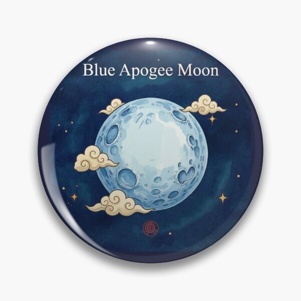 Item preview, Blue Apogee Moon: so far away and bright. designed and sold by DianaAlunaImage.