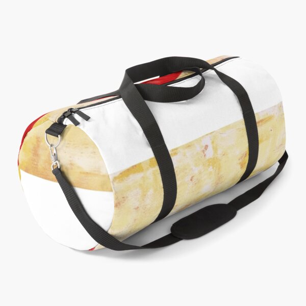 Item preview, Abstract Red Sea Serpent Ribbon Painting On Yellow Textured Canvas designed and sold by ImpastoWild.