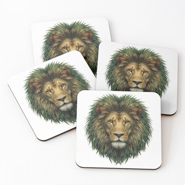 Item preview, Wild Grass Lion - Lion Head Made of Palm Leaves & Grass Mane designed and sold by Printerraworks.