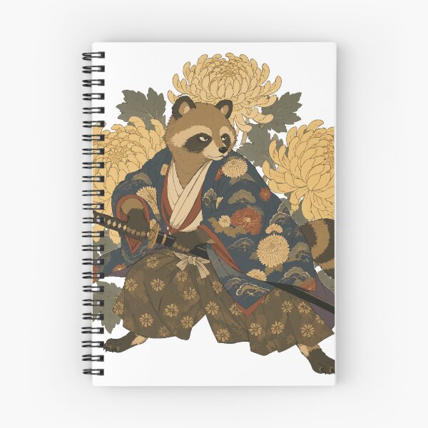 Item preview, Tanuki Samurai - Japanese Raccoon Dog Warrior with Katana designed and sold by medicalkinoko.
