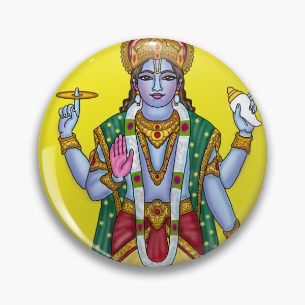 Item preview, Lord Vishnu Artwork | Divine Hindu God Digital Painting Illustration designed and sold by Harshit_Digital_Arts.