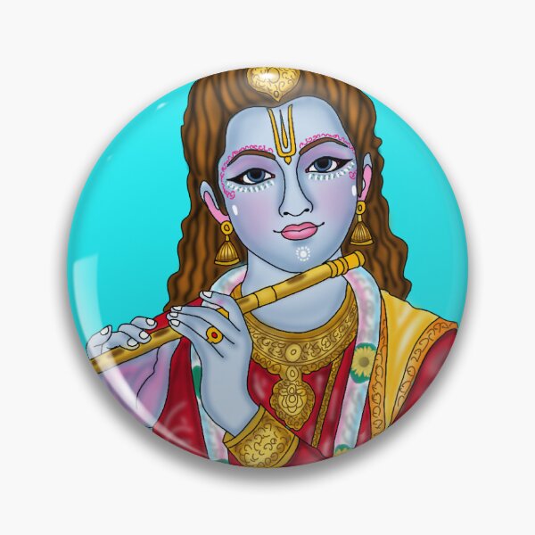 Item preview, Lord Krishna Artwork | Divine Hindu God Digital Painting Illustration designed and sold by Harshit_Digital_Arts.