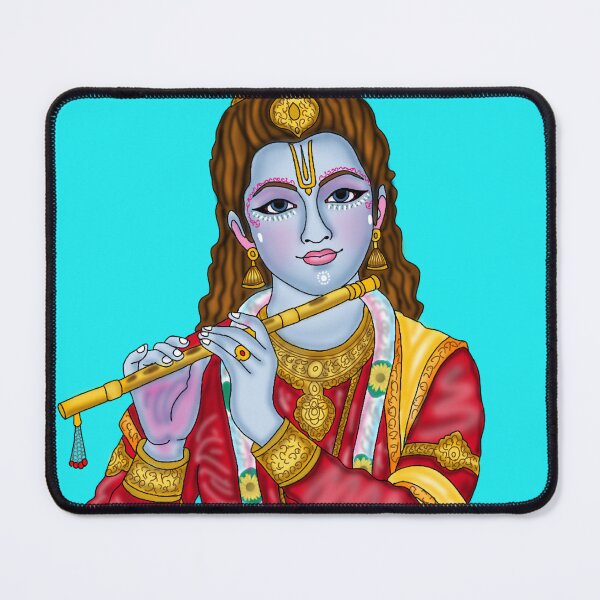 Item preview, Lord Krishna Artwork | Divine Hindu God Digital Painting Illustration designed and sold by Harshit_Digital_Arts.