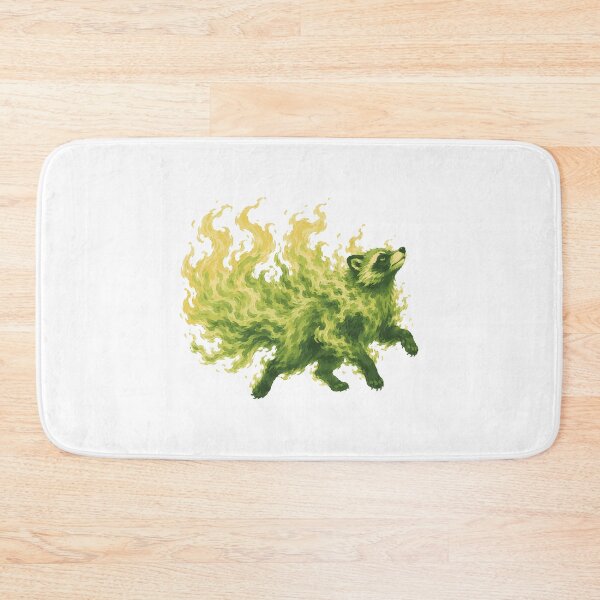 Item preview, Green Flame Tanuki - Mystical Japanese Yokai Spirit designed and sold by medicalkinoko.