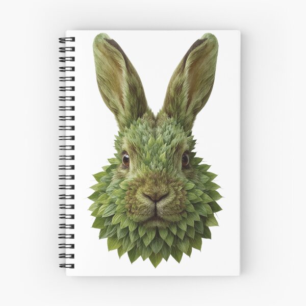 Item preview, Leaf Hare – Rabbit head made of green leaves designed and sold by Printerraworks.