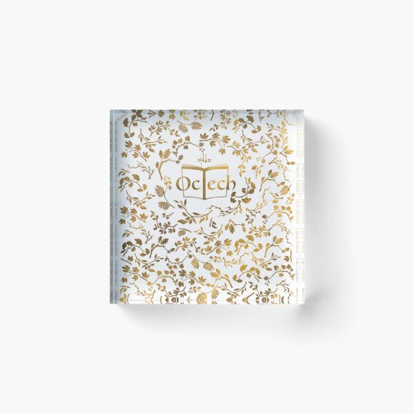 Item preview, OcTech logo with leaves, gold, name arch designed and sold by magpiekate.
