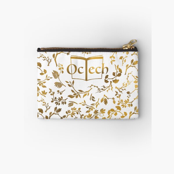Item preview, OcTech logo with leaves, gold, name arch designed and sold by magpiekate.