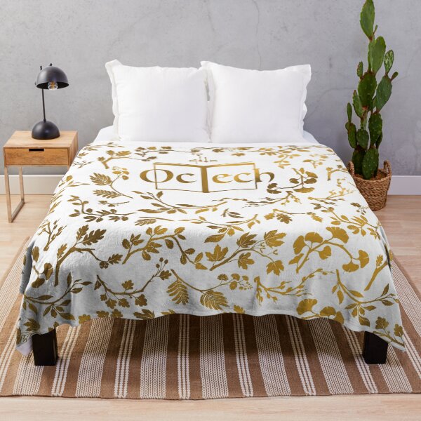 Item preview, OcTech logo with leaves, gold, name arch designed and sold by magpiekate.