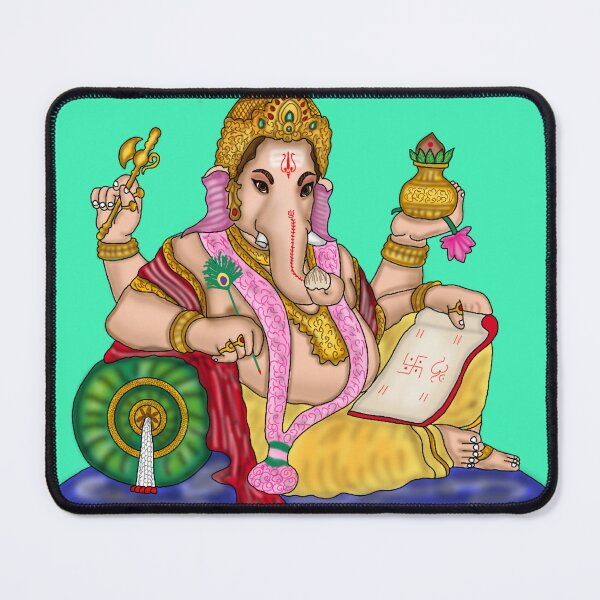 Item preview, Lord Ganesha Artwork | Divine Ganpati Digital Art & Hindu Spiritual Illustration  designed and sold by Harshit_Digital_Arts.