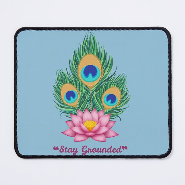 Item preview, Stay Grounded Lotus and Peacock Feather Art. designed and sold by Jyoti Digital Artist.