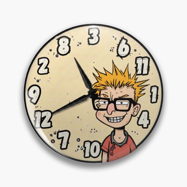 Item preview, Time Management By An Expert Funny Nerd Clock Cartoon on White designed and sold by The Fine Print by BassAddict.