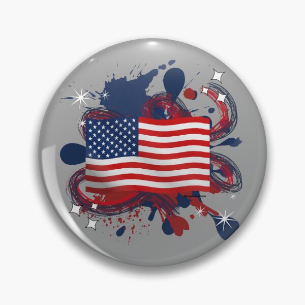 Item preview, USA Flag with paint splatter designed and sold by artbyomega.