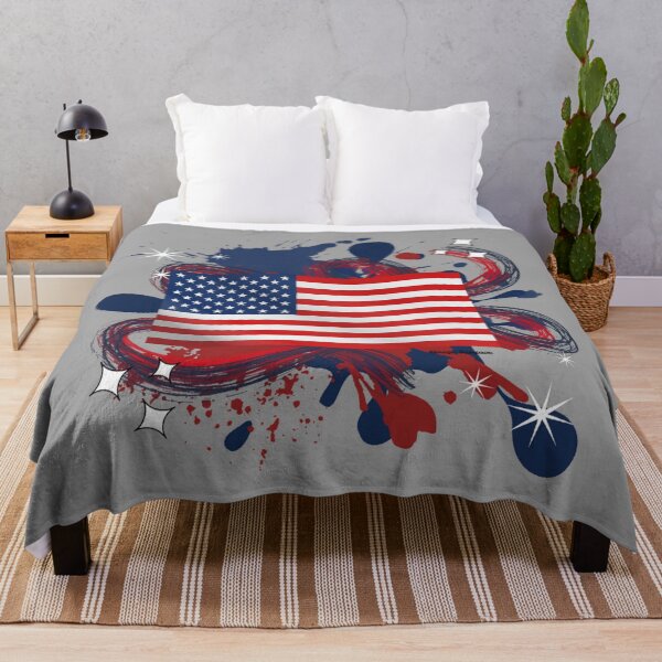Item preview, USA Flag with paint splatter designed and sold by artbyomega.