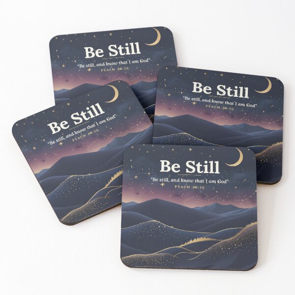 Item preview, Be Still and Know Christian Celestial Night Sky Psalm 46 designed and sold by ArtByAavelle.