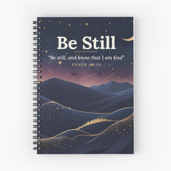 Item preview, Be Still and Know Christian Celestial Night Sky Psalm 46 designed and sold by ArtByAavelle.