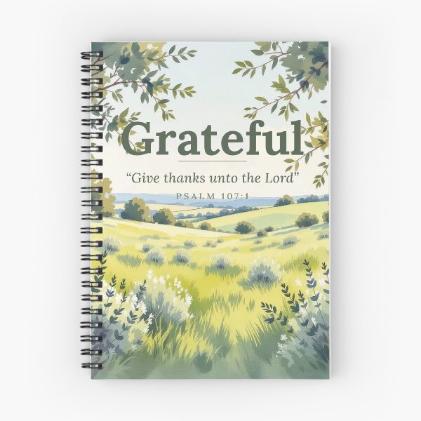 Item preview, Grateful Give Thanks Christian Watercolor Scripture Psalm 107 designed and sold by ArtByAavelle.