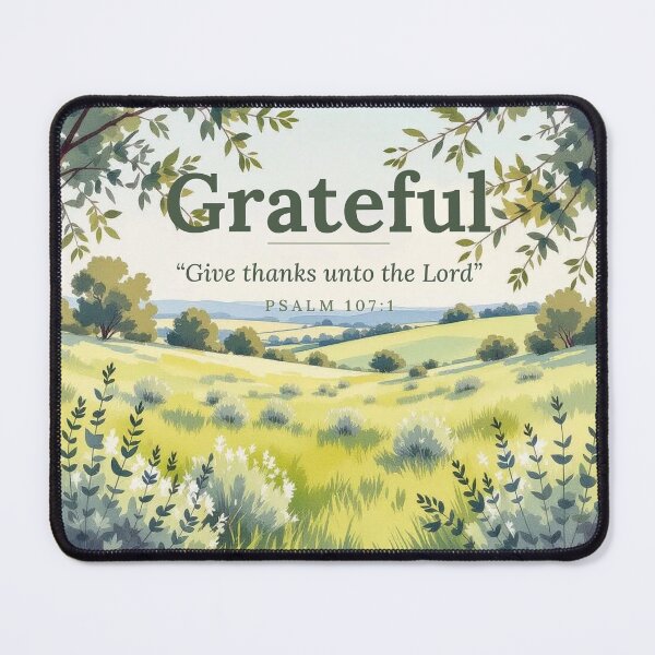 Item preview, Grateful Give Thanks Christian Watercolor Scripture Psalm 107 designed and sold by ArtByAavelle.