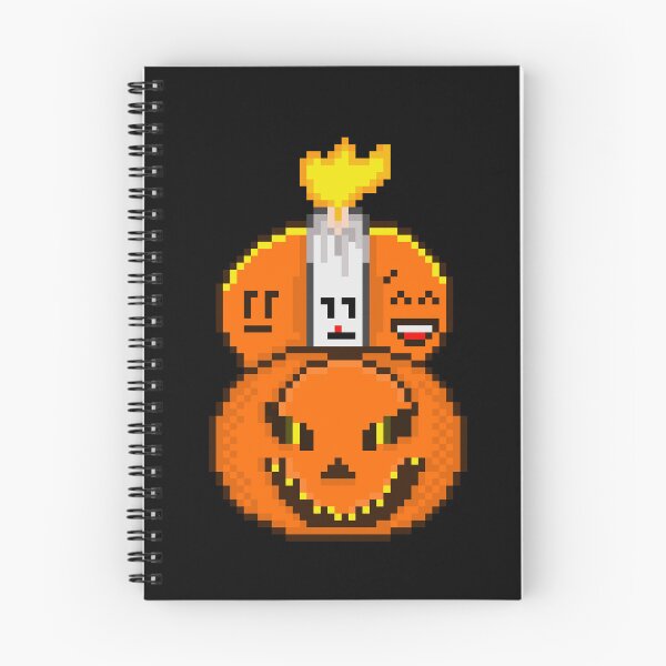 Item preview, Spooky Pumpkin Jack O Lantern Candle Pixel Art designed and sold by RetroRlx.