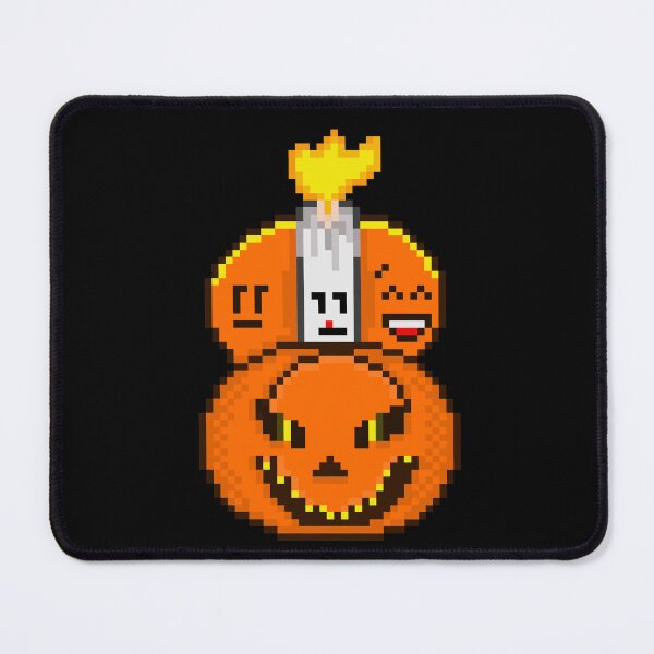 Item preview, Spooky Pumpkin Jack O Lantern Candle Pixel Art designed and sold by RetroRlx.