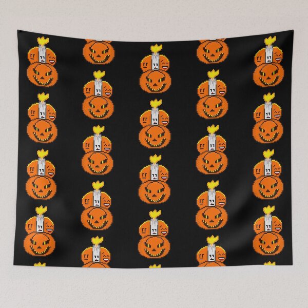 Item preview, Spooky Pumpkin Jack O Lantern Candle Pixel Art designed and sold by RetroRlx.