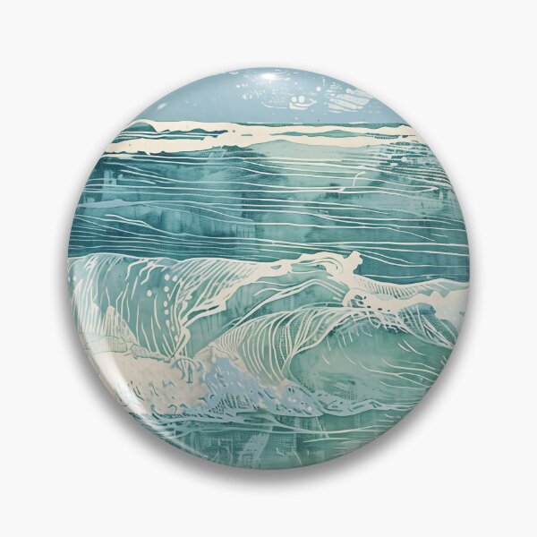 Item preview, Woodcut, seascape, waves D designed and sold by CrumbBumStudio.