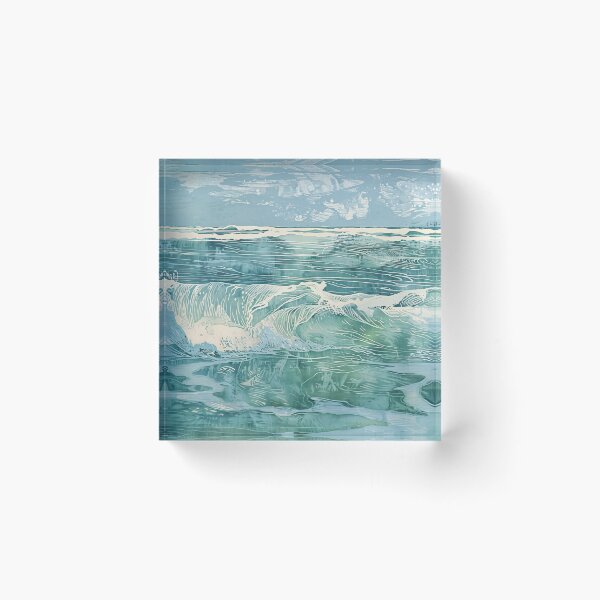 Item preview, Woodcut, seascape, waves D designed and sold by CrumbBumStudio.