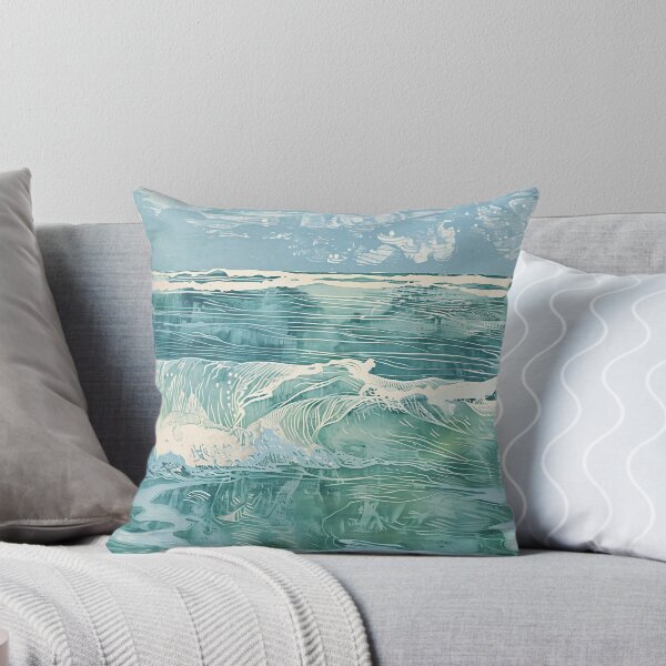 Item preview, Woodcut, seascape, waves D designed and sold by CrumbBumStudio.
