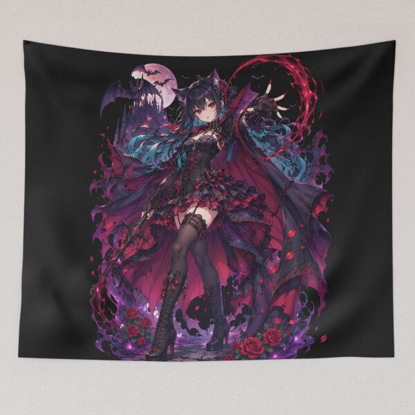 Item preview, Gothic Vampire Neko Girl Under the Blood Moon designed and sold by Revyra.