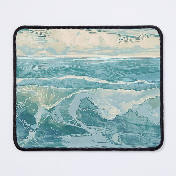 Item preview, Copy of Woodcut, seascape, waves C designed and sold by CrumbBumStudio.