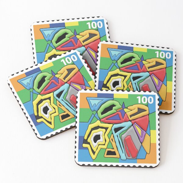 Item preview, jumbled C stamp colorful geometric abstract stamp design designed and sold by SmashingDeals.