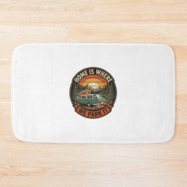 Item preview, Home Is Where We Park It Vintage Camping T-Shirt | Retro Camper Van Adventure Design designed and sold by Mhdou97.