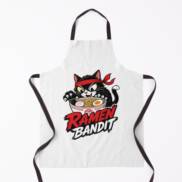 Item preview, cat eating ramen Ramen Thief Cat | Funny Ramen Bandit | Mischievous Cat T-Shirt designed and sold by Uglyandcute.