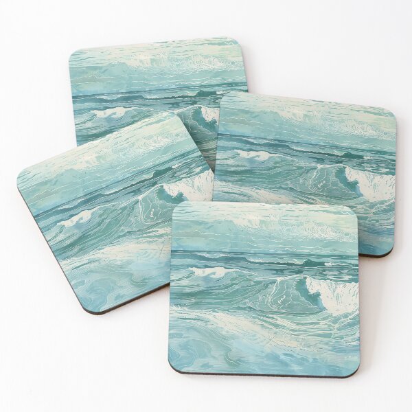 Item preview, Copy of Copy of Woodcut, seascape, waves B designed and sold by CrumbBumStudio.