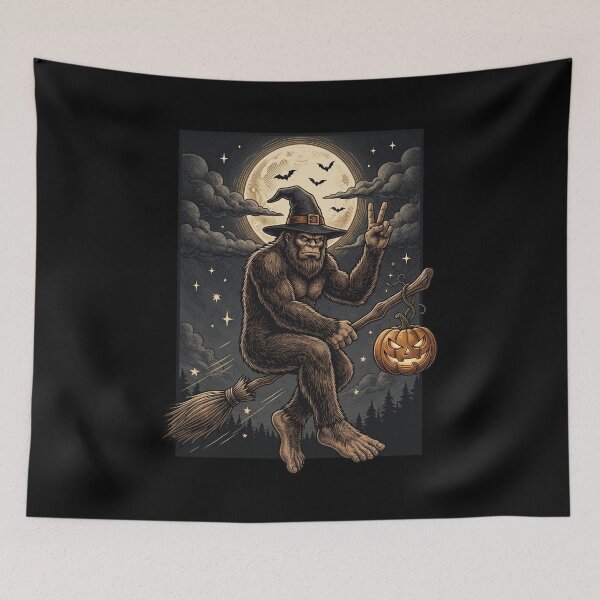 Item preview, Bigfoot Witch Broomstick Halloween Ride designed and sold by Roy & Tiffany.