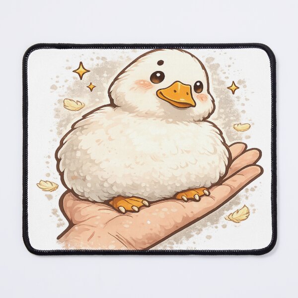 Item preview, Cute Fluffy Round Duckling in Hand designed and sold by ATMAS SHOP.