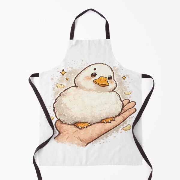 Item preview, Cute Fluffy Round Duckling in Hand designed and sold by ATMAS SHOP.