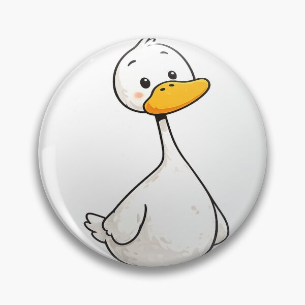 Item preview, Cute Minimalist White Duck Standing Illustration designed and sold by ATMAS SHOP.