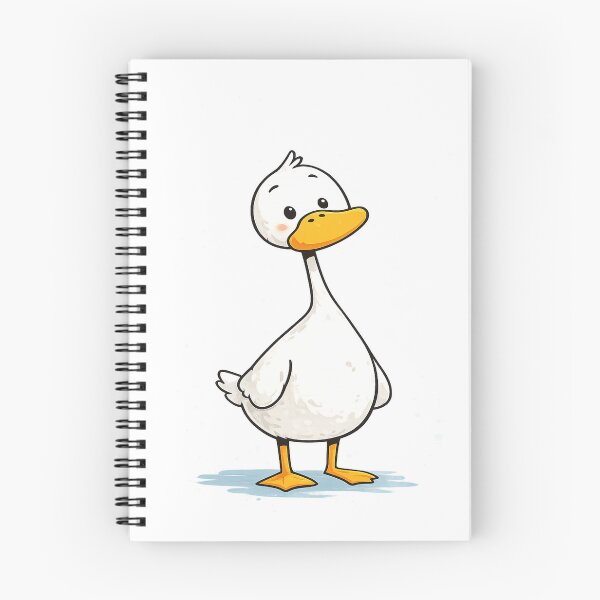Item preview, Cute Minimalist White Duck Standing Illustration designed and sold by ATMAS SHOP.