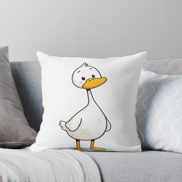 Item preview, Cute Minimalist White Duck Standing Illustration designed and sold by ATMAS SHOP.