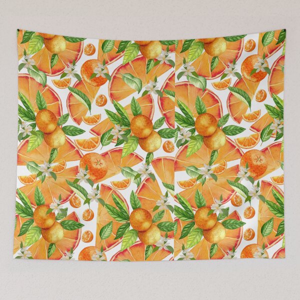 Item preview, Vibrant Watercolor Orange Fruit Seamless Pattern  designed and sold by VibranPalette.