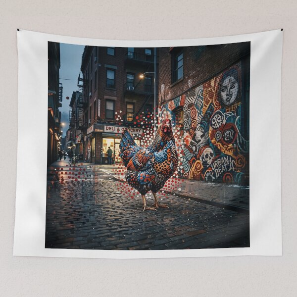 Item preview, Urban Chicken Street Art designed and sold by Home Decor Art.