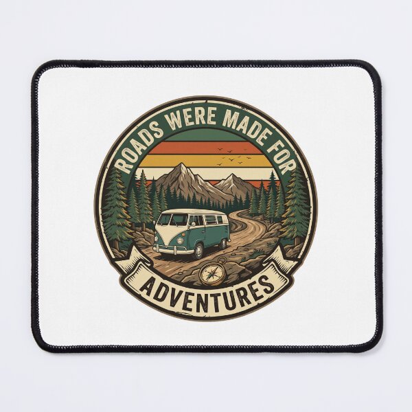 Item preview, Roads Were Made For Adventures Vintage Camping T-Shirt | Retro Van Life & Road Trip Design designed and sold by Mhdou97.