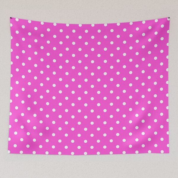 Item preview, Polka Dots Bright Neon Pink and White Pattern designed and sold by kierkegaard.