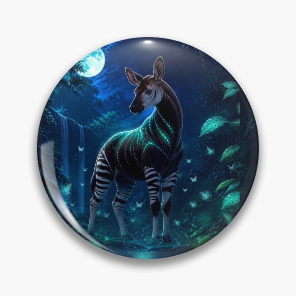 Item preview, Moonlit Okapi – Enchanted Forest Wildlife Fantasy Art designed and sold by DervoTeck2767.