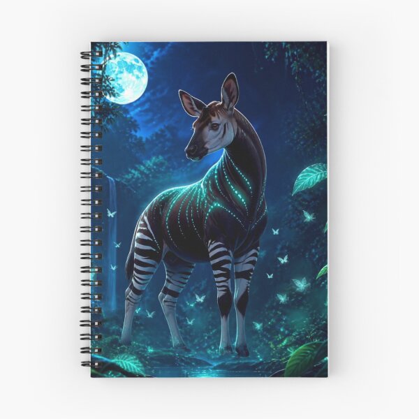 Item preview, Moonlit Okapi – Enchanted Forest Wildlife Fantasy Art designed and sold by DervoTeck2767.