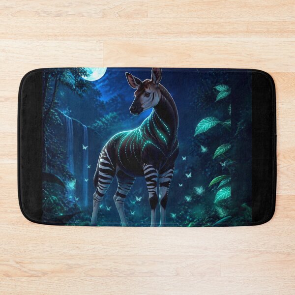 Item preview, Moonlit Okapi – Enchanted Forest Wildlife Fantasy Art designed and sold by DervoTeck2767.