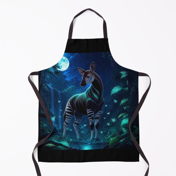 Item preview, Moonlit Okapi – Enchanted Forest Wildlife Fantasy Art designed and sold by DervoTeck2767.