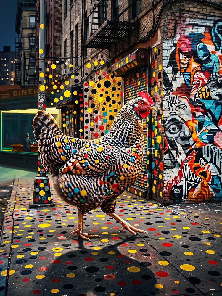 Thumbnail 6 von 6, Premium Oversized Pullover, Urban Chicken Street Art designt und verkauft von ArtDigitalPhoto.