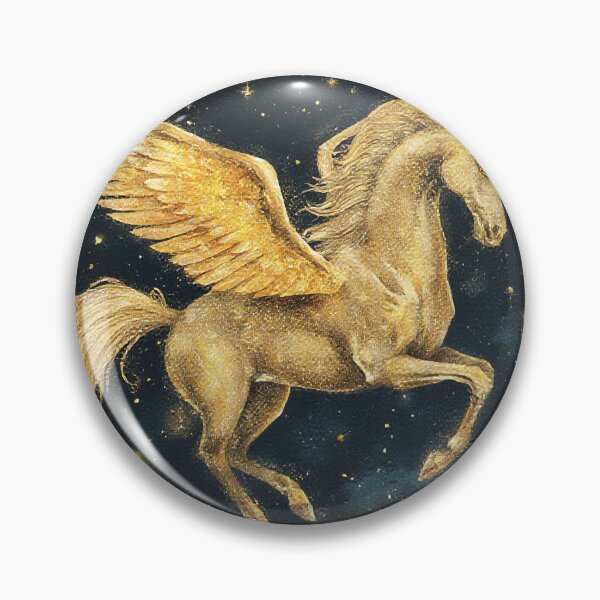 Item preview, Celestial Golden Pegasus Constellation Art designed and sold by StudioForge.
